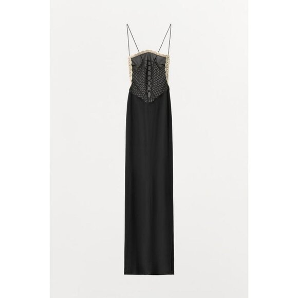 ZARA CONTRAST CROCHET DRESS - Picture 7 of 9